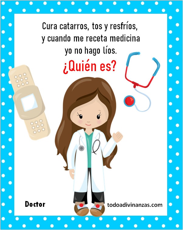 Adivinanza de médico para niños
