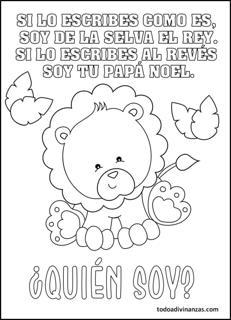 Adivinanzas con imágenes para pintar
