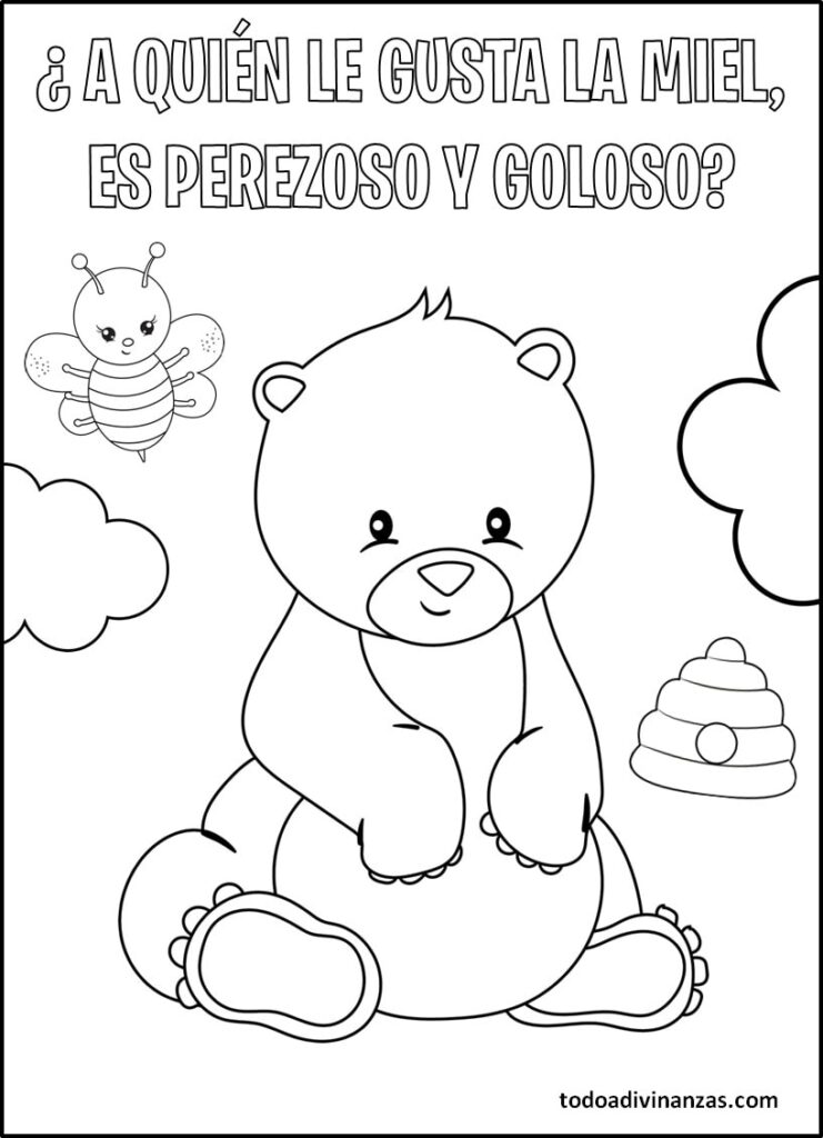 Adivinanzas ilustradas para colorear