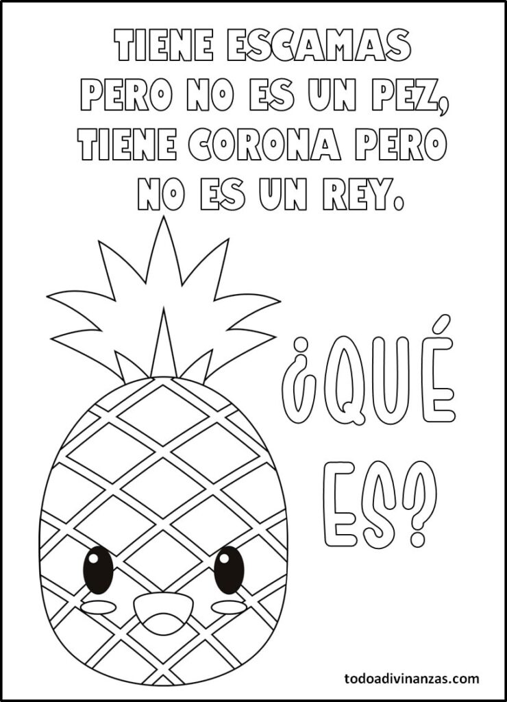 Adivinanzas para colorear e imprimir