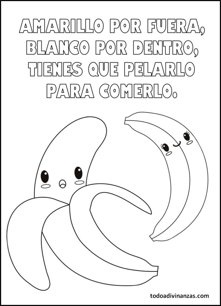 Adivinanzas educativas para colorear